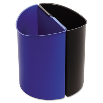 Safco® Desk-side Recycling Receptacle, 3 Gal, Black-blue freeshipping - TVN Wholesale